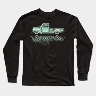 Light Green Vintage Truck Long Sleeve T-Shirt